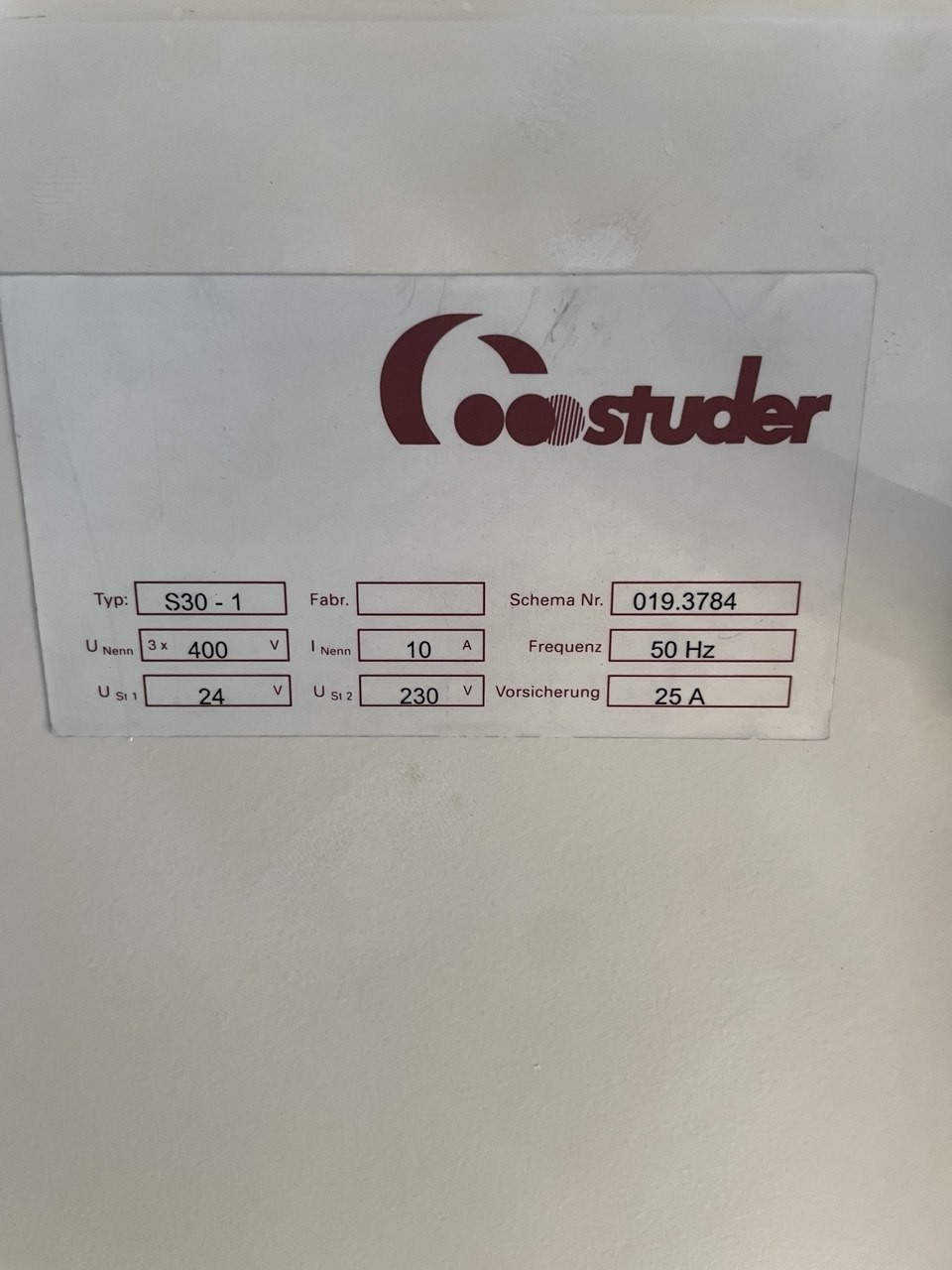 STUDER S30-1 (2005) — 20